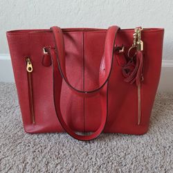 Concealed Carrie Red Leather Purse