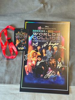 Disney Worlds Collide Concert Tour Signed Poster & VIP Lanyard