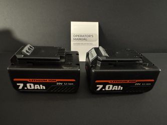 Two 20V 7.0ah Lithium Ion Batteries