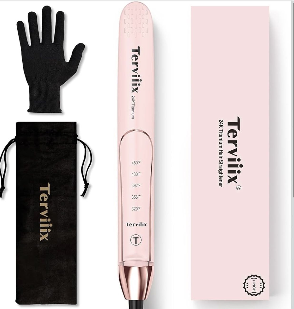 Terviiix Titanium Salon - Plancha de pelo profesional 2 en 1, plancha alisadora