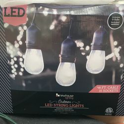 Shoot An Offer - 2 48ft LED String Lights and 8 Solar Tiki Torches - New