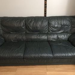 Leather Couch Black