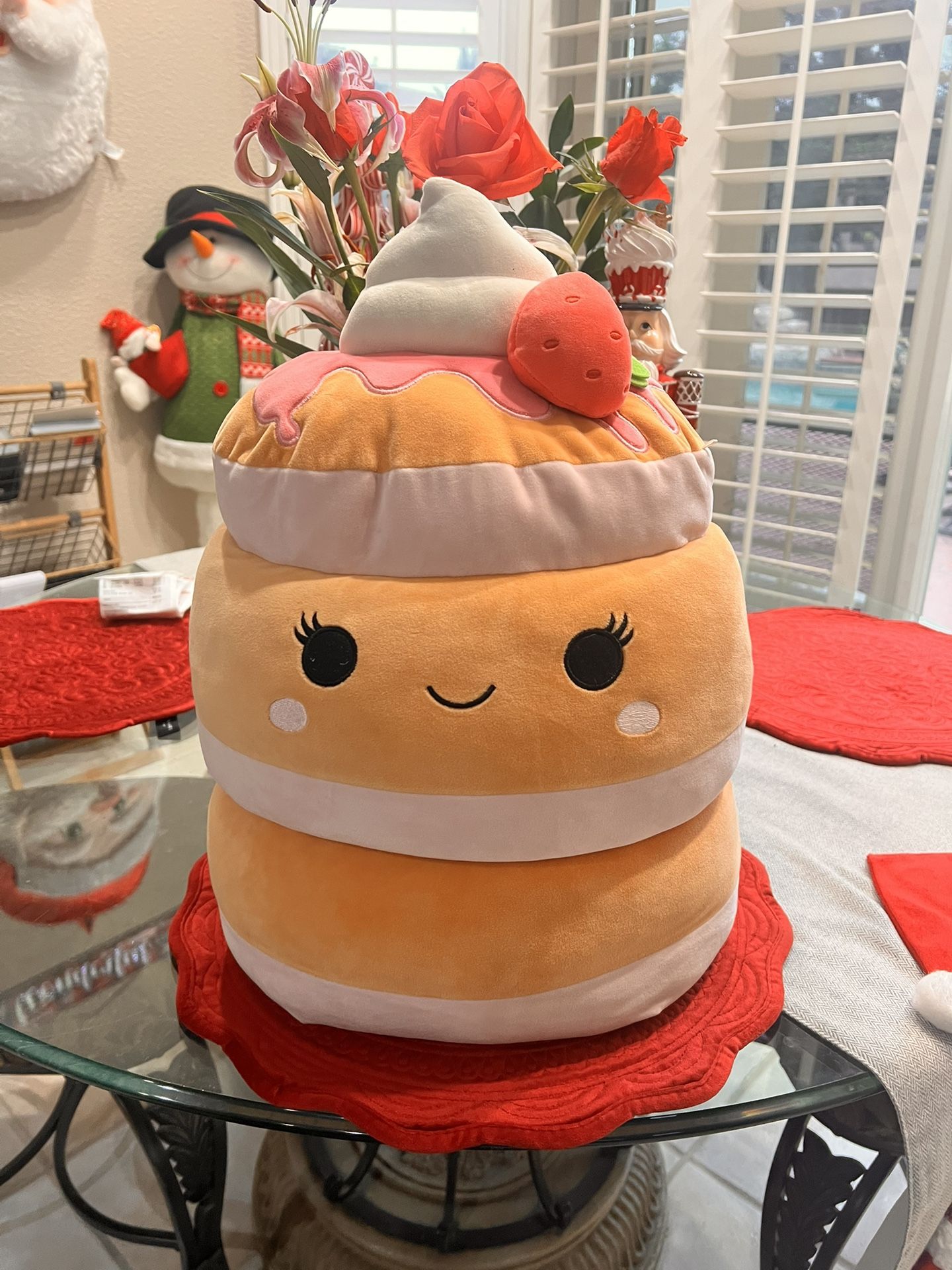 SQUISHMALLOWS SAWTELL STRAWBERRY PANCAKES! HUGE 18 INCH - SUPER COOL