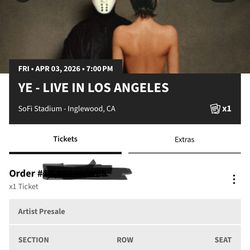 kanye west bully ticket April 3rd