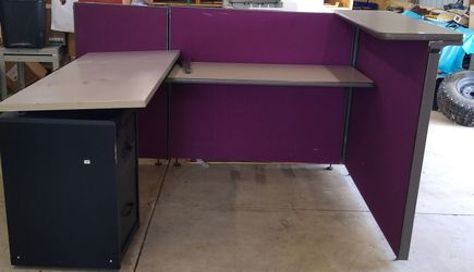 L Shape Cubicle Desk Set Includes All Hardware,