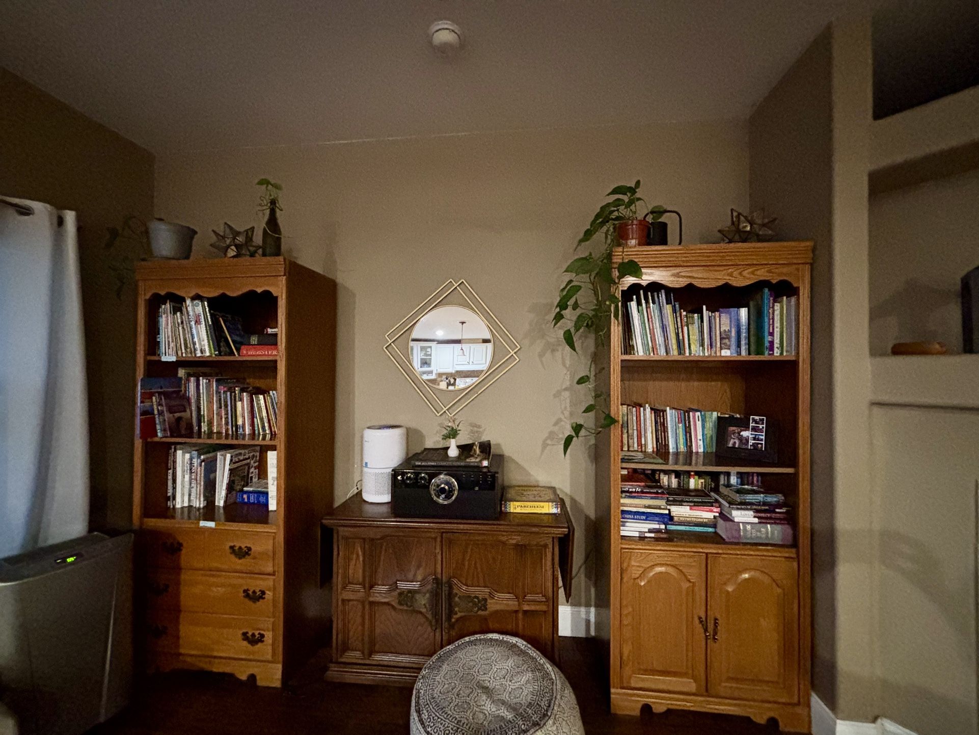 Set Of Two Wood Bookshelves