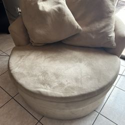 Beige  Swivel Chair