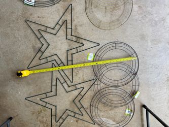 Large Metal Wreath Forms, Star Shapes – Craft Bundle, Aros Metálicos Coronas Estrellas