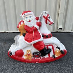 Rocking Santa Horse Blow Mold 