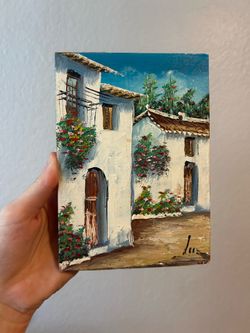 Original Spanish Village Painting