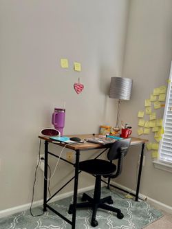 Desk and Chair with free lamp
