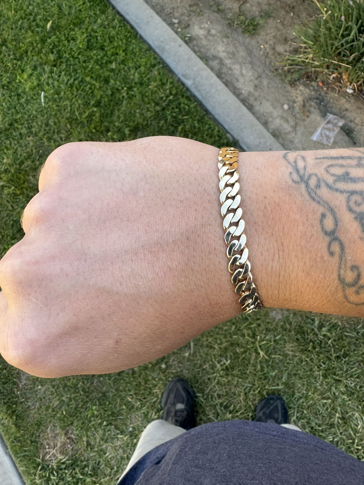 14k Solid 8MM Cuban Link Bracelet 8”
