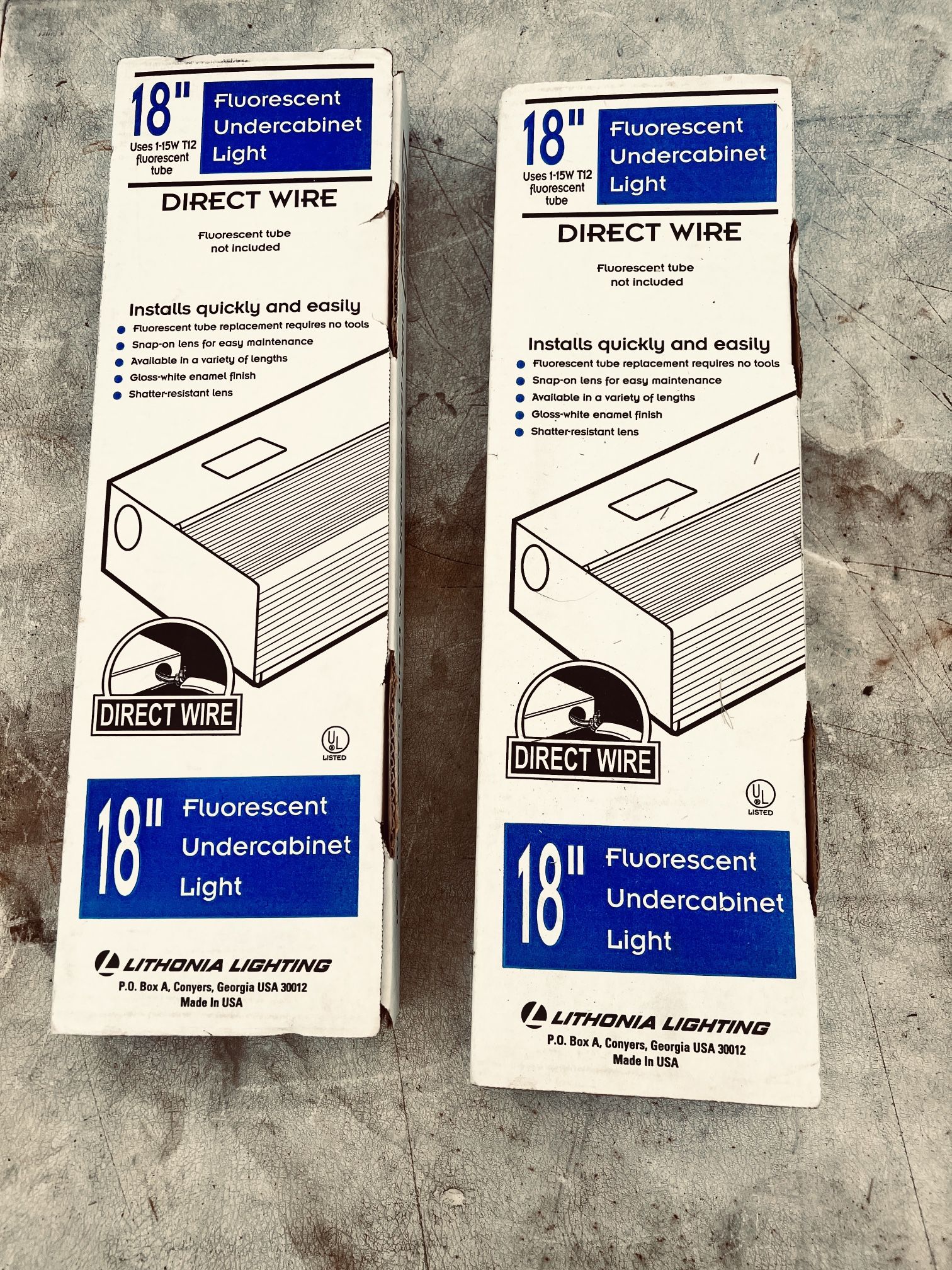 18” Fluorescent Hardwired Lights