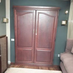 Armoire Pull Out Desk With Storage