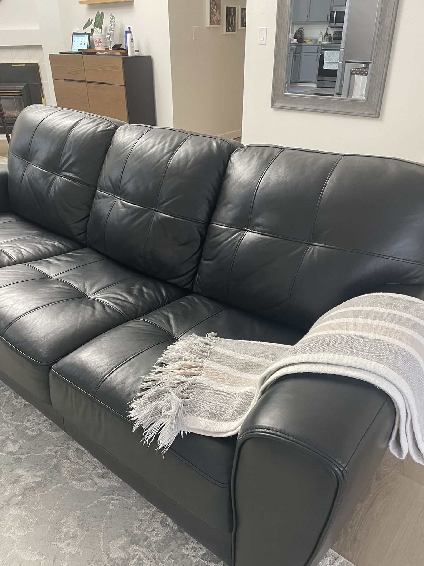 Leather Sofa Couch 