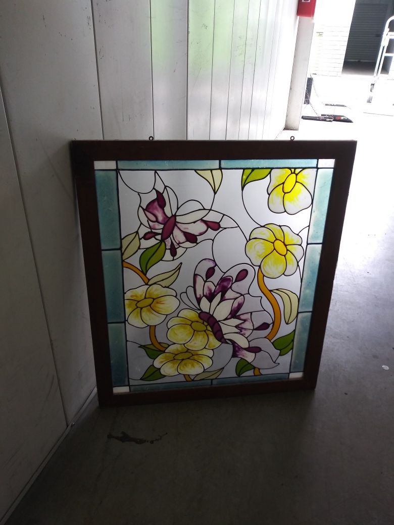 Antique glass frame