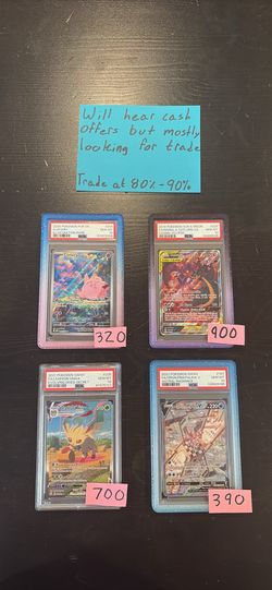 Pokemon psa 10 graded card slab lot