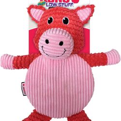 KONG Low Stuff Crackle Tummiez Dog Toy Pig Pink Large