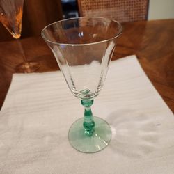 Antique Wine Glass- Green