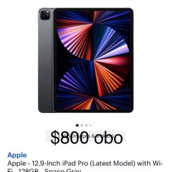 iPad Pro 12.9 In. Gray 128 Gb 