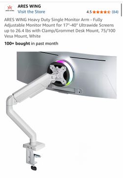 Heavy Duty Monitor Arm (White)
