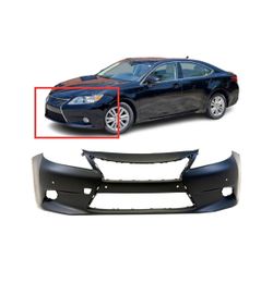Front Bumper Cover for 2013 2014 2015 Lexus ES300 ES350 w/Park Aid Fog Light Holes