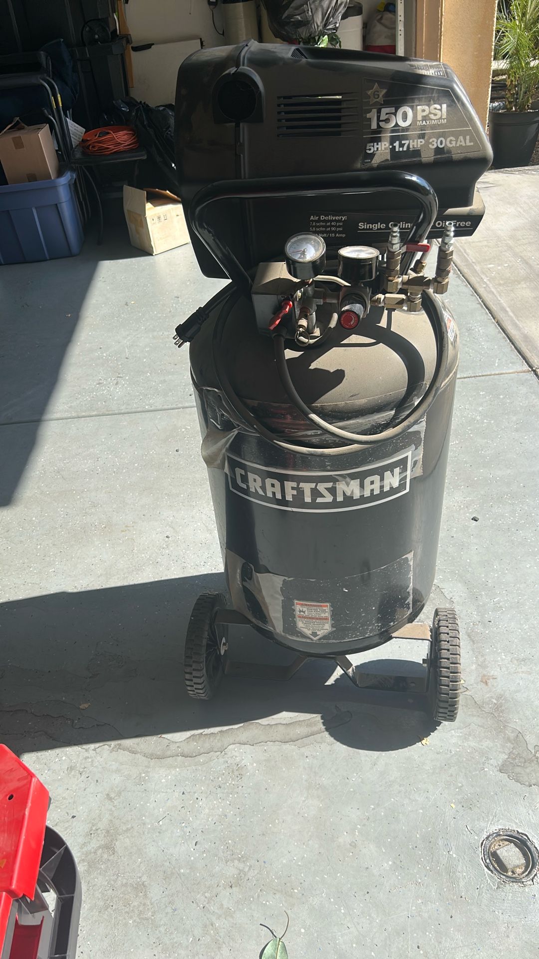 30 Gallon Craftsmen Air Compressor 150psi