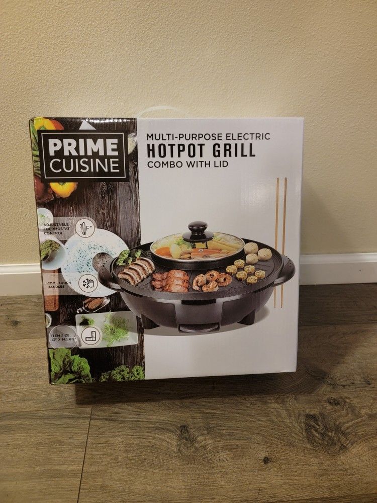 Indoor Grill & Hot Pot 2 in 1 - NEW!