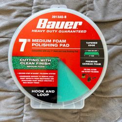 Bauer 7” Medium Foam Polishing Pad 57347 New Open Box