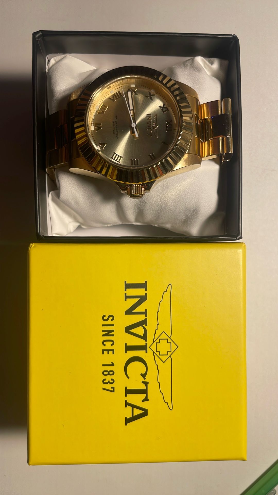 NEW! Invicta Pro Diver Champagne Dial Gold tone Roman Numerals