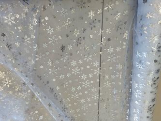 Organza Snow Flake 60" $ 5 Yard 