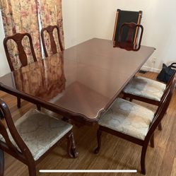 Real Mahogany Dining Table And Chairs