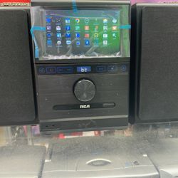 Rca  Bluetooth Shelf System/ Detachable Tablet/ WiFi/ CD/ Bluetooth/ Radio/ Remote Control.  Brand New 