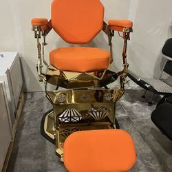 Orange Barber Chair New 