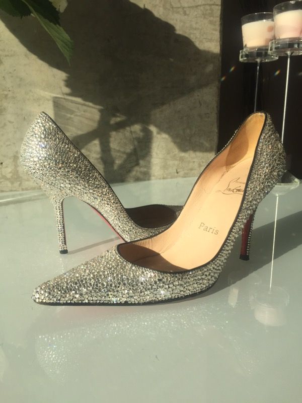 100% authentic crystal Christian Louboutin heels 38.5