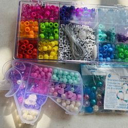 Bead Kit Bundle – Jewelry Making Set w/ Letter Beads, Unicorn Case, & Bracelet Kit 