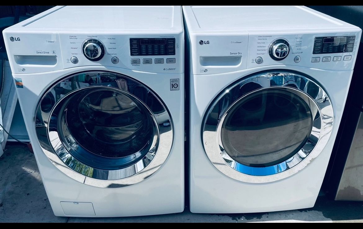 LG. WASHER AND GAS DRYER 