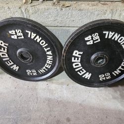 Pair 44lbs Olympic 2" weights