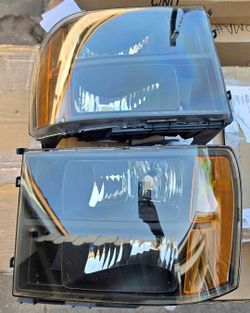 07-13 Gmc Sierra Headlights Luces Calaveras Micas Faros Faroles Headlamps Focos