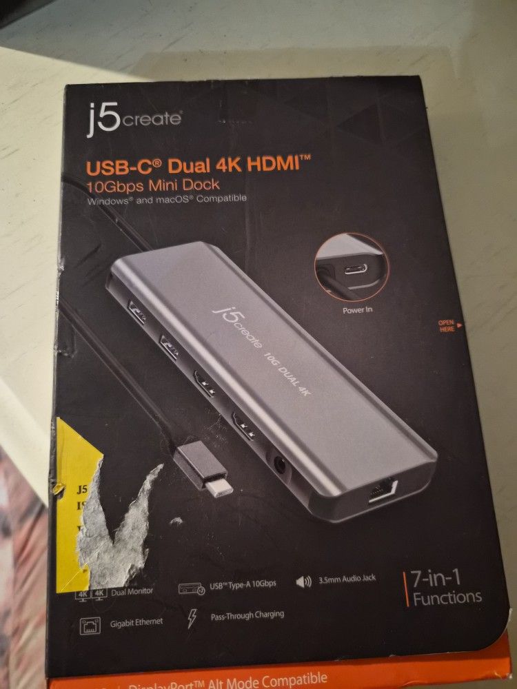 J5create Docking Station Dual 4k Hdmi 10gbps Mini