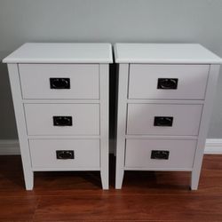End Tables (2) White With Handles $90