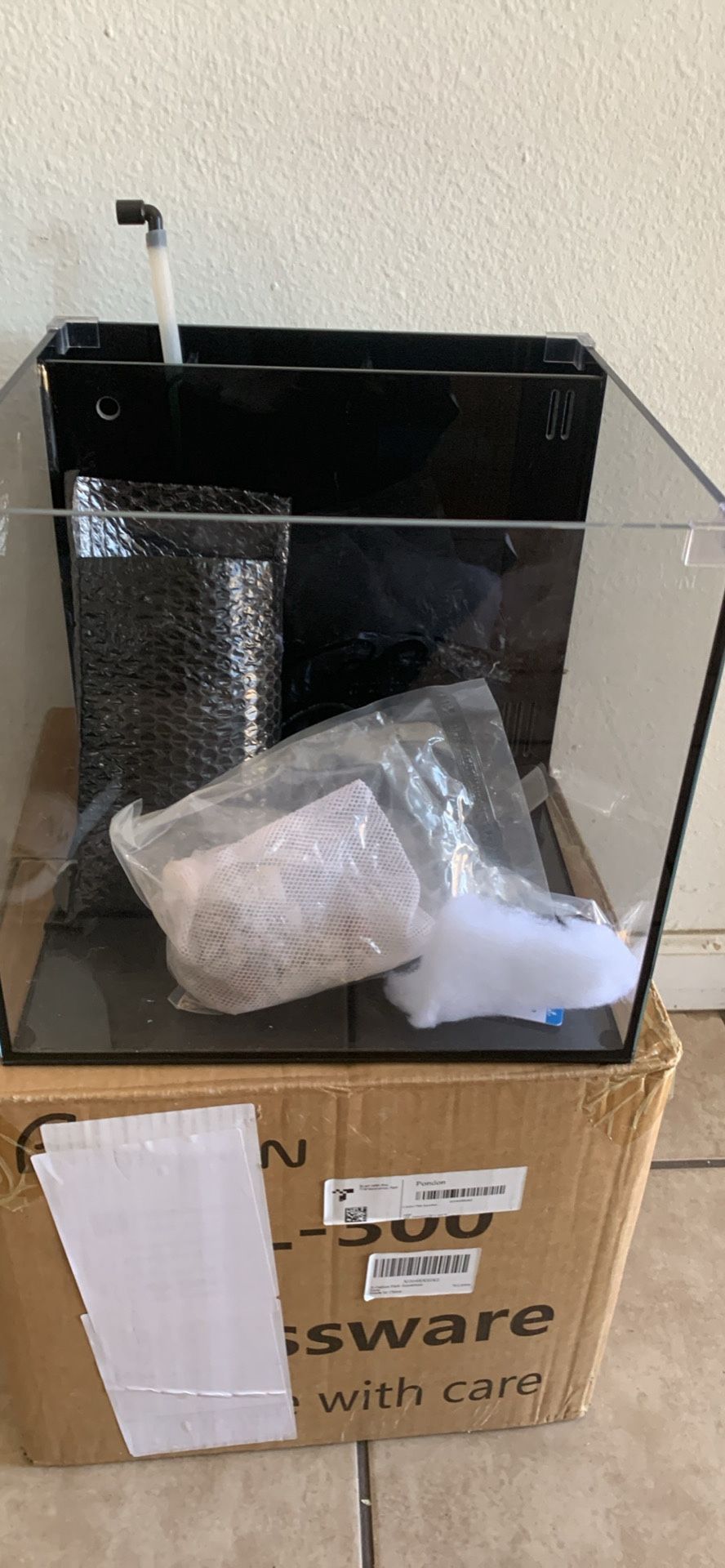 Pondon 5 gallon Complete Set Fish Tank Aquarium (LED Light, Pump and Filter Accessories) (see Description)
