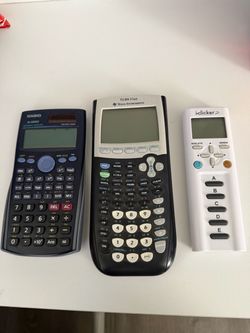 Calculator TI-84 Plus and Casio fx 300 ES and I Clicker Remote