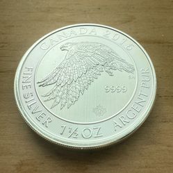 2016 1.5 oz Canadian Silver White Falcon $8 Coin .9999 Fine BU