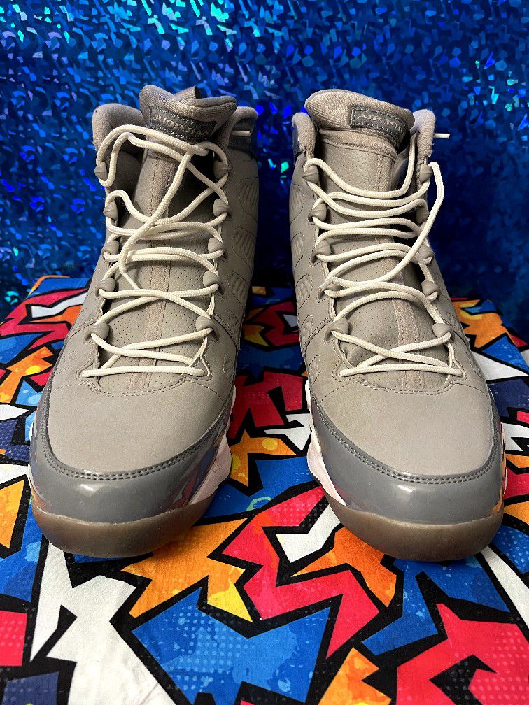 Grey Jordan 9's Size 12 