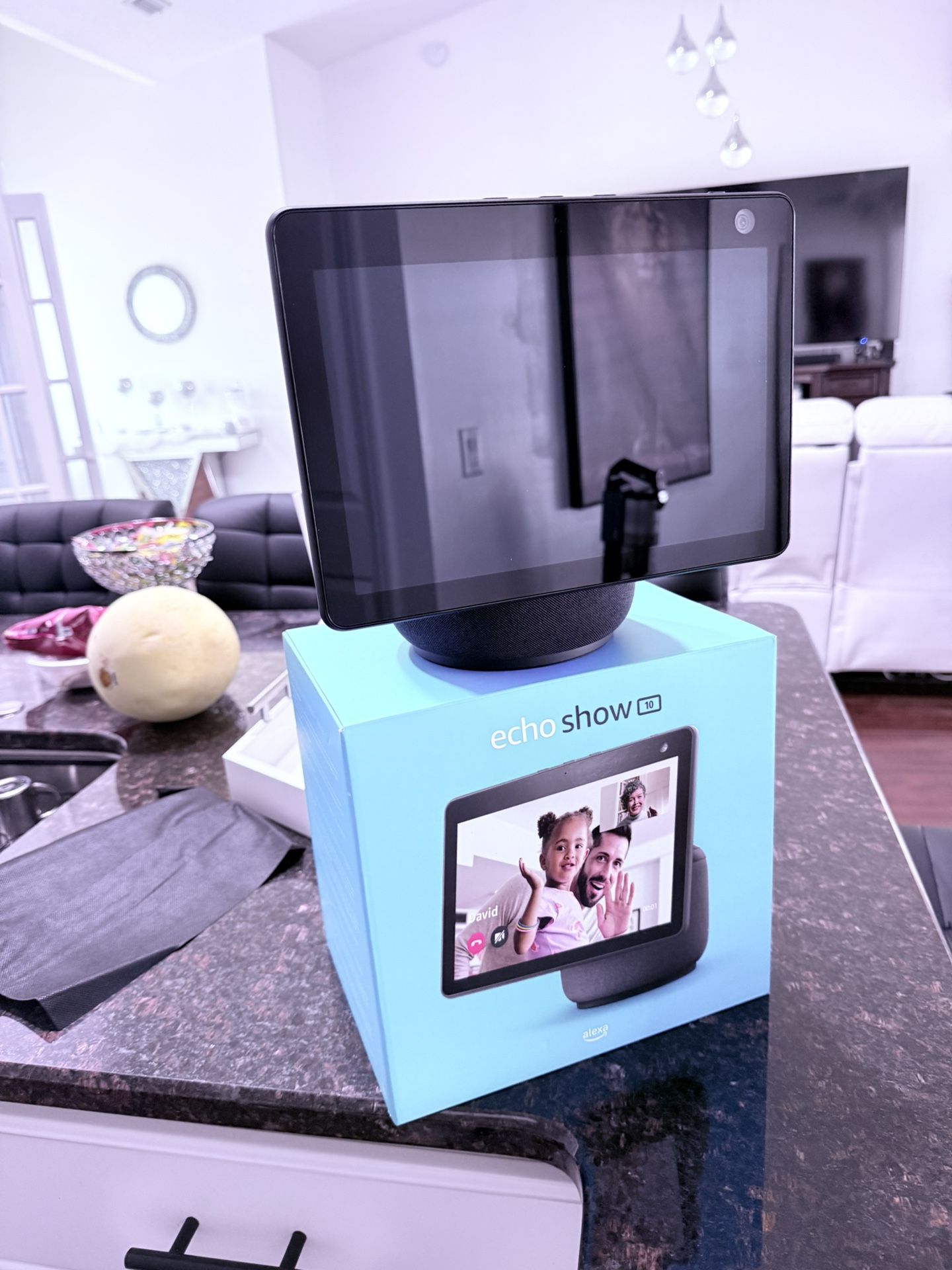 Echo Show 10 (3rd Gen) HD Smart Display with Motion and Alexa in Charcoal