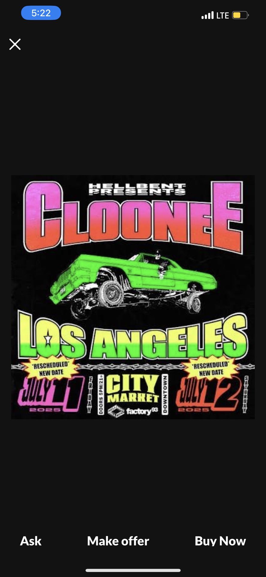 Cloonee FRIDAY 2 Tickets