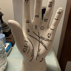 Hand Statue With Palm Reading Guide Print