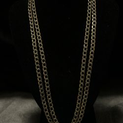 brand new 20&21inch 10k gold diamond cut cuban chains 5.5mm 20.4g real gold no trades  —