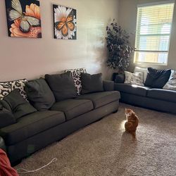 Dark Gray Couches and Accent Chair